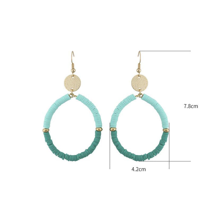 New Popular Personality Colored Soft Ceramic Earrings