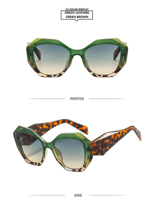 Polygonal light luxury simple contrast Sunglasses