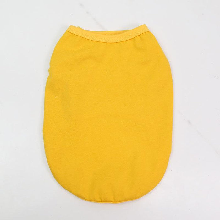 Pet Clothes Dog Cat Solid Color Cotton Vest Dog Jacket