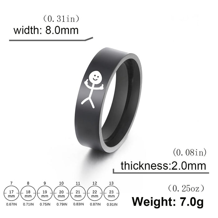 Trend Stainless Steel Funny Rings