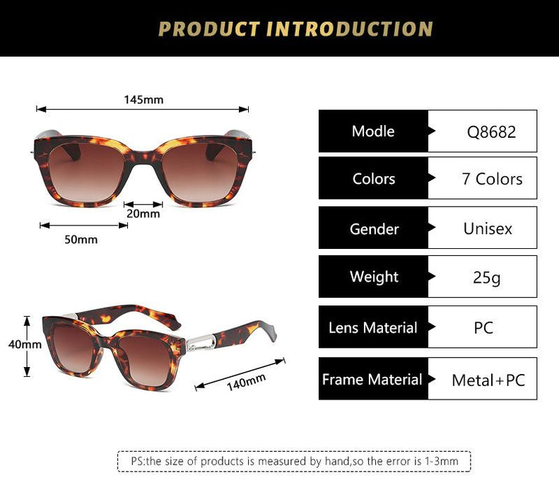 Retro box sunscreen Sunglasses