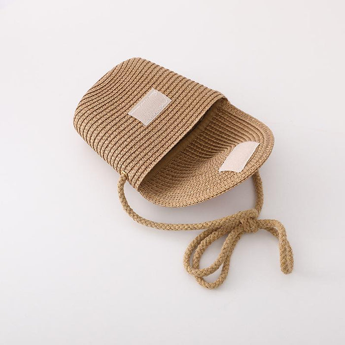 Cute Strawberry Radish Children's Wavy Straw Hat Bag Set