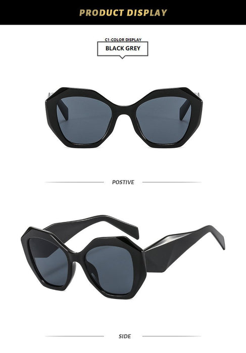 Polygonal light luxury simple contrast Sunglasses