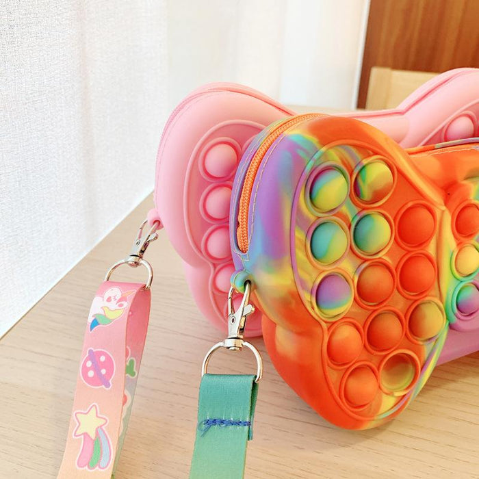 Bow Decompression Color Bag Children's Messenger Bag