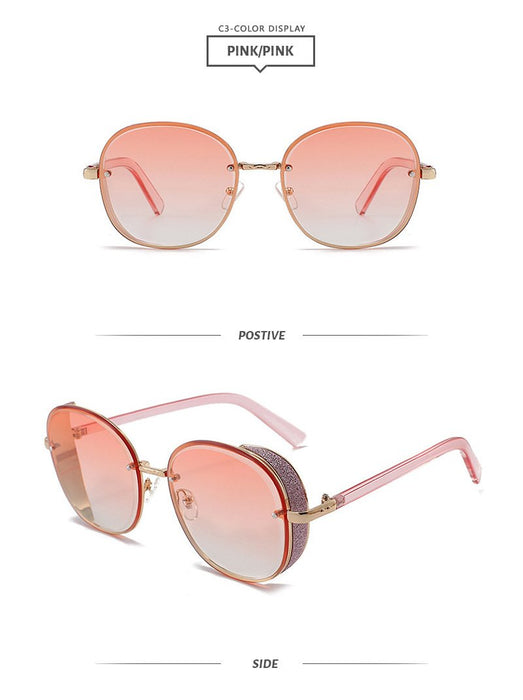 Sunglasses Women's round glasses gradient lens Retro