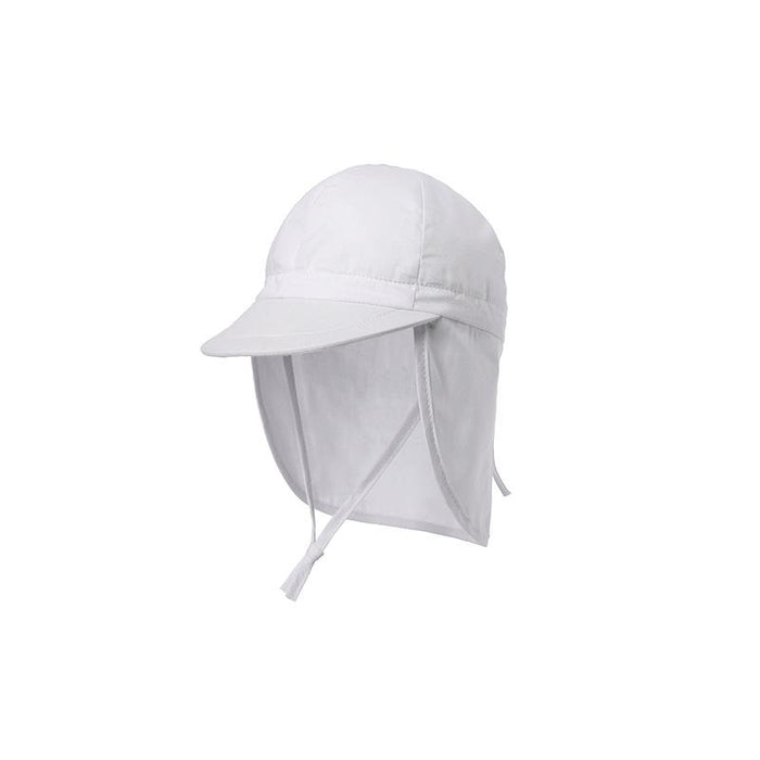 White Ruffled Outdoor Sunscreen Children's Shawl Hat
