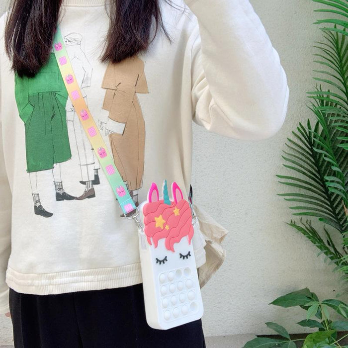 Silicone children's unzipping coin purse press toy