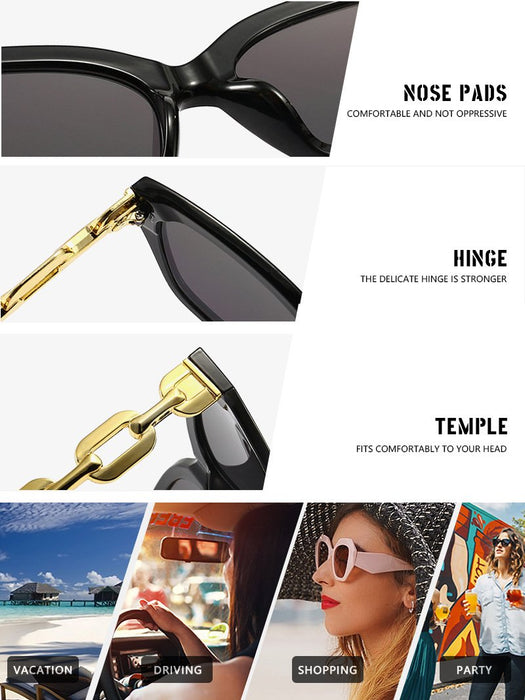 Chain hip hop square Sunglasses