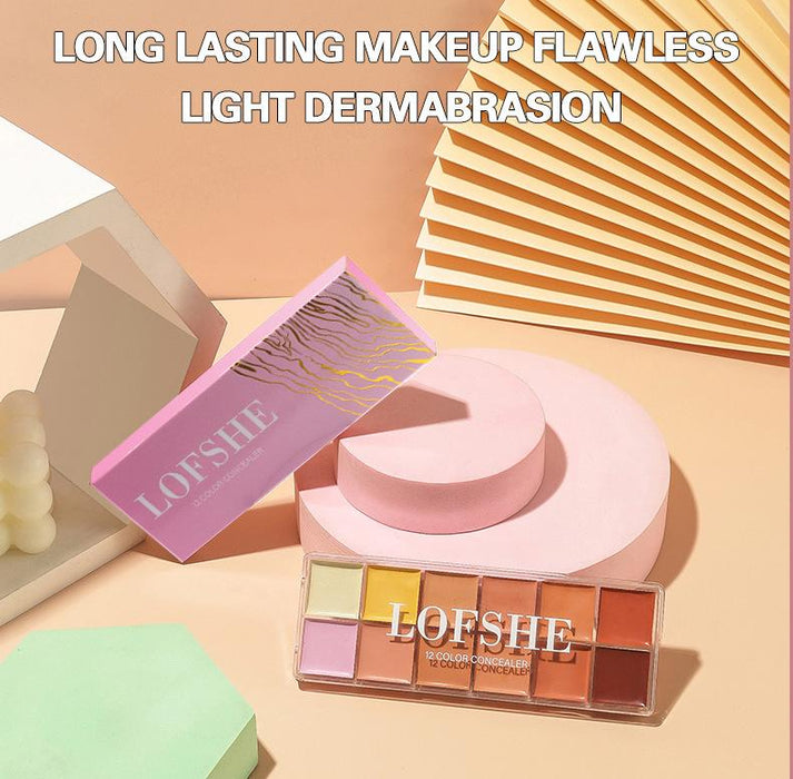 12 colour concealer, lasting nude make-up to cover pox and ink.