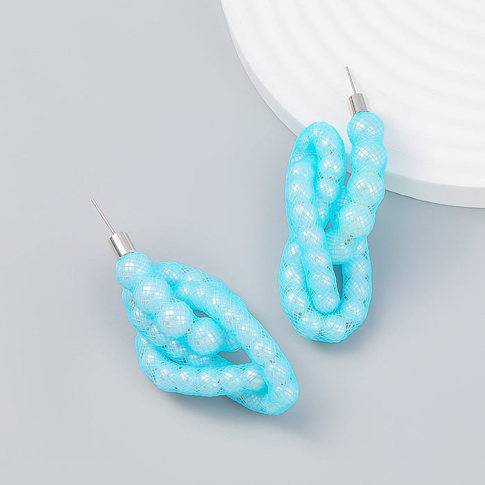 Bohemian Fashion Design Woven Bead Earrings