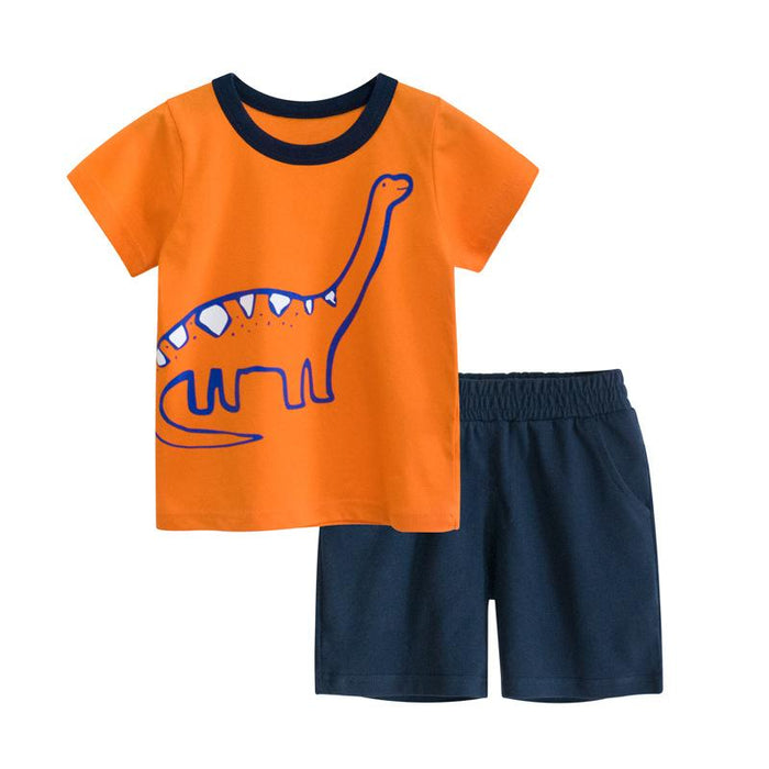 Boys' short sleeved T-shirt pants two piece set