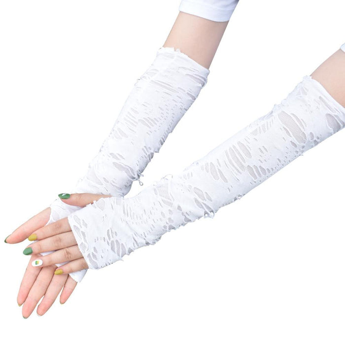 Women Punk Open-fingered Gloves