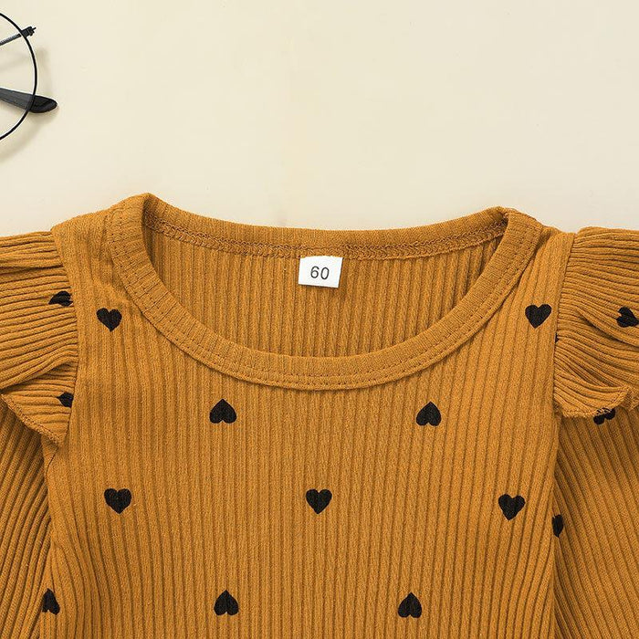 Cute Baby Girls Heart Romper