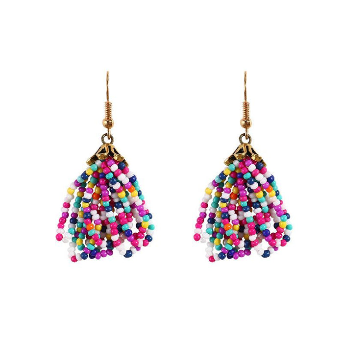 New Bohemian Creative Handmade Tassel Earrings