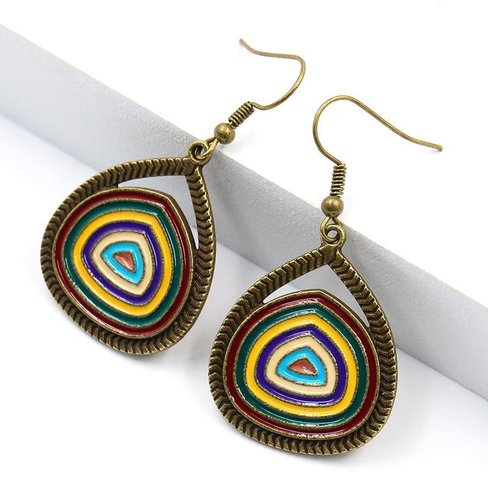 Women's Bohemian Vintage colour Water Drop Earrings