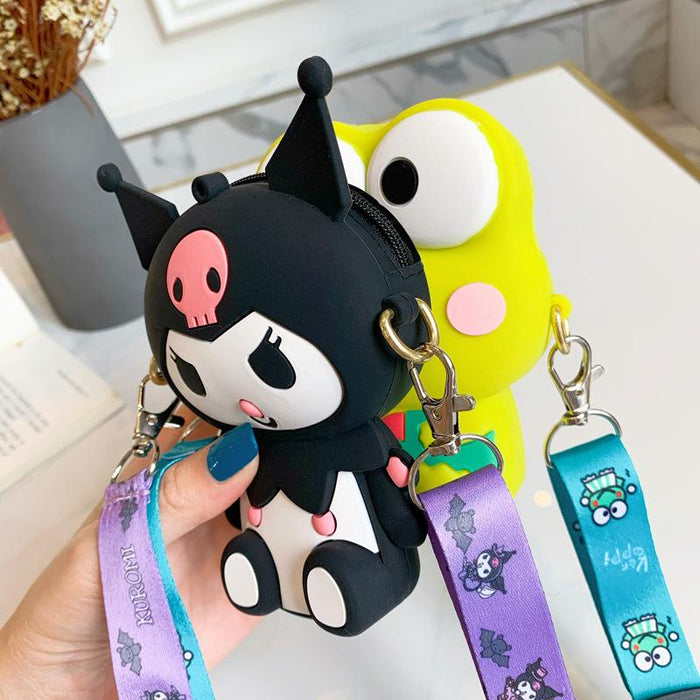 Cartoon messenger bag silicone coin purse toy