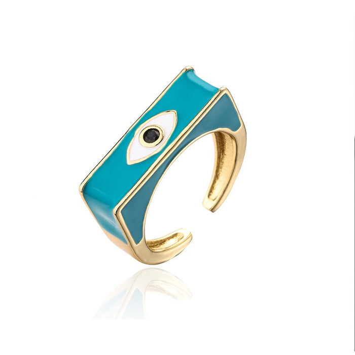 Simple Fashion Oil Drop Geometric Open Women's Ring