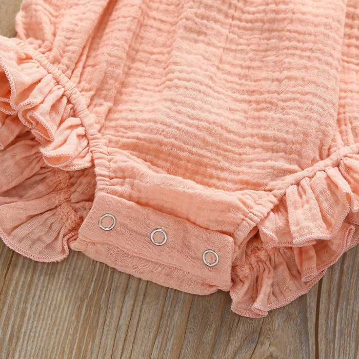 Summer Infant Jumpsuit Back Lace up Romper