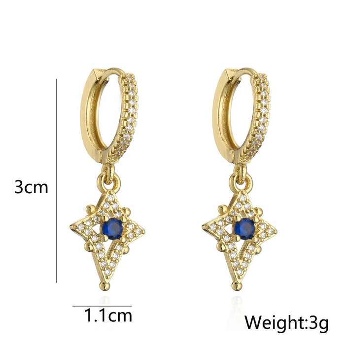 New Ins Personality Zircon Women's Earrings