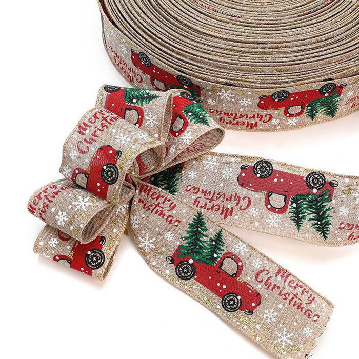 Christmas Ribbon Classic Wrapping Christmas Tree Ribbon Wreath Bows