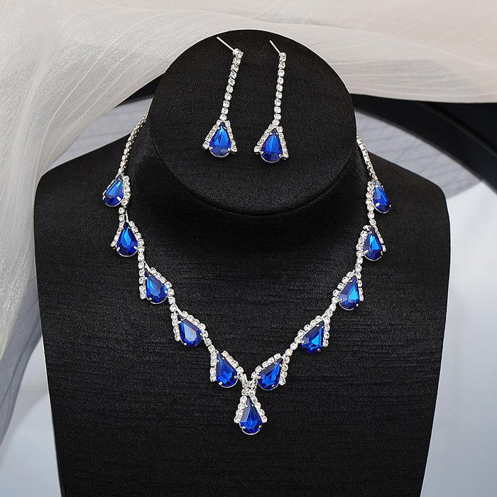 New Necklace Set Clavicle Chain Earrings Two-piece Set