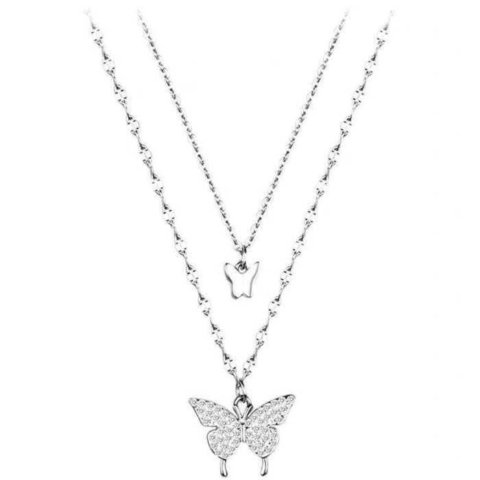 Double Butterfly Tide Necklace
