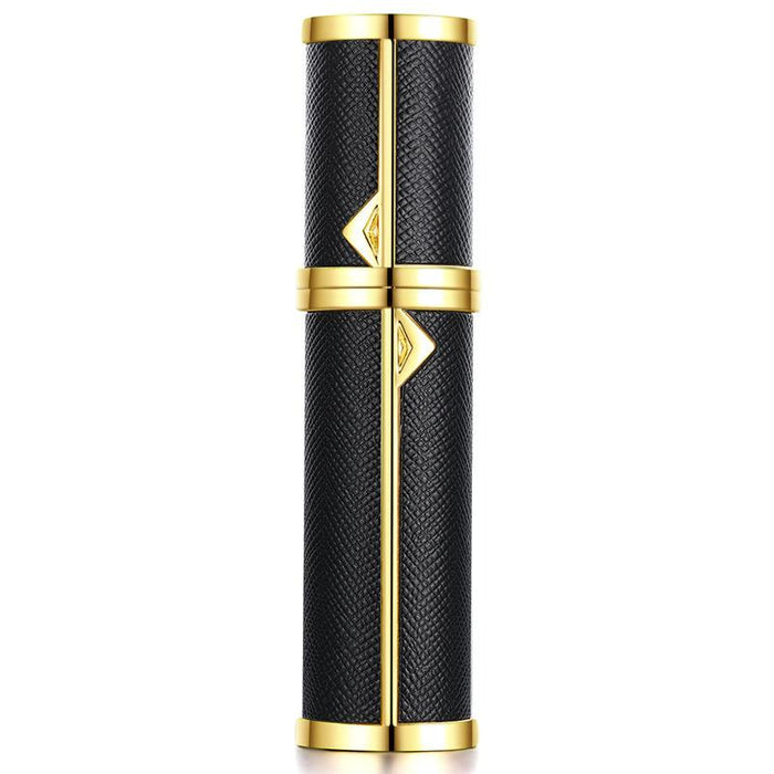 Bottled Bottoms Filled with 5ml High Grade Leather Traveling Portable Spray Bottle.