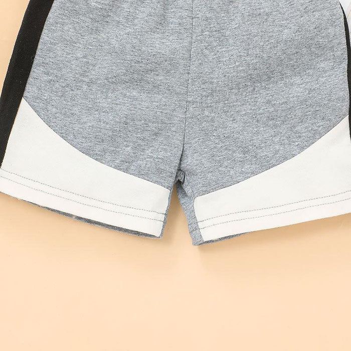 Kid's Summer Letter T-shirt Shorts Two Piece Set