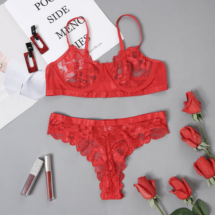 Women's Sexy Lingerie Fashion Lace Push Up Underwear Set