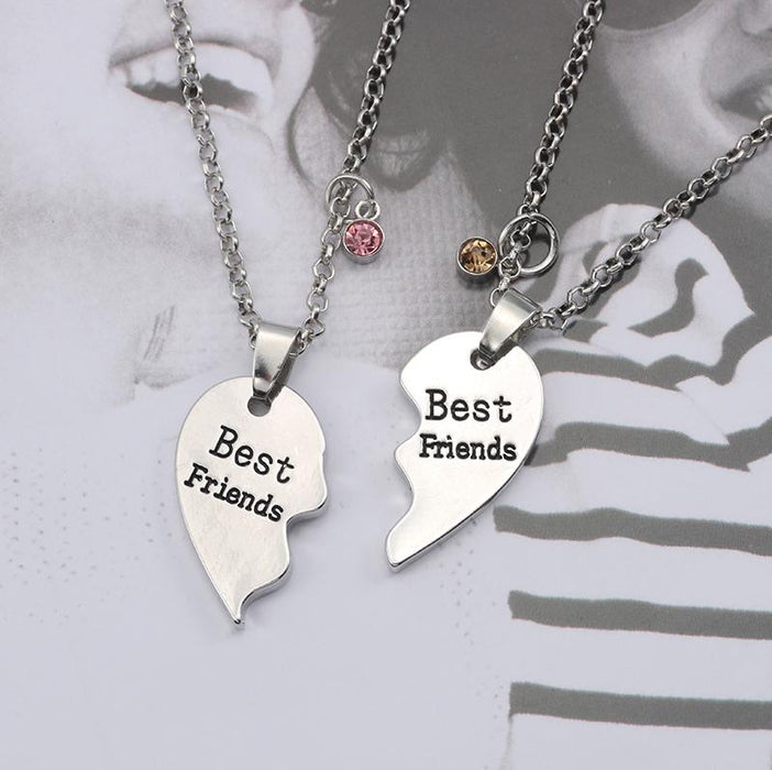 2 Pcs/ Set Best Friends Honey Love Couple Necklace