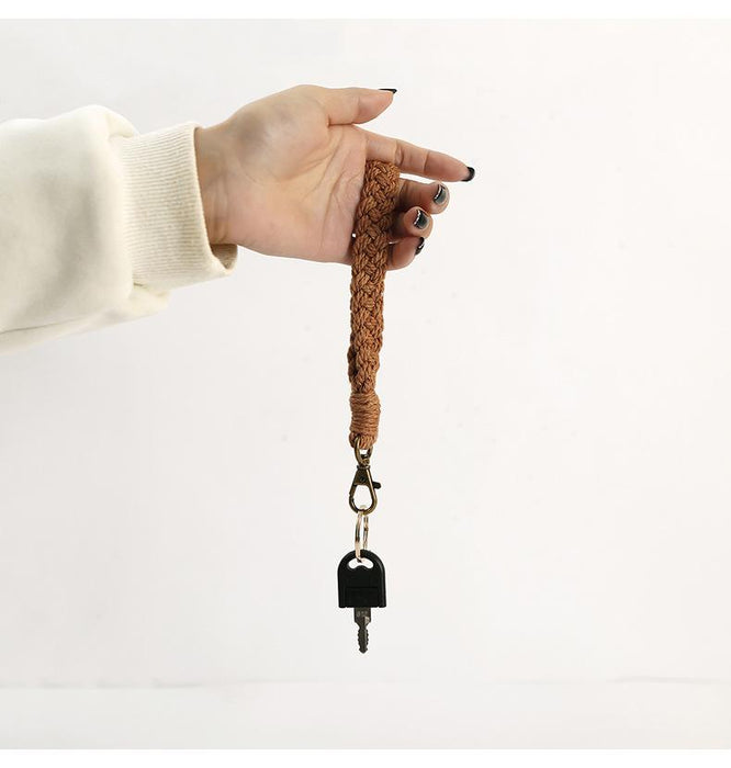 Hand Woven Wrist with Key Chain Pendant Hook Woven Lanyard