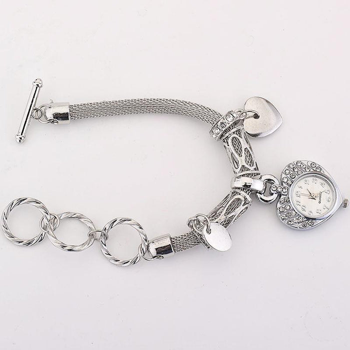 CINDY XM033 Women's Bracelet Watch Gold Silver Peach Heart Watches