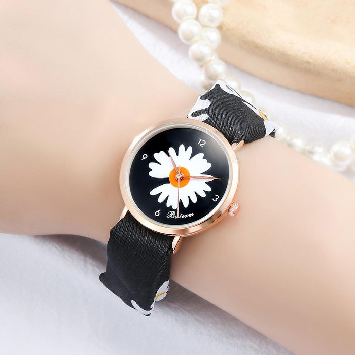 Fashion Daisy Ribbon Winding Cloth Bandage Women's Watch Llz20800