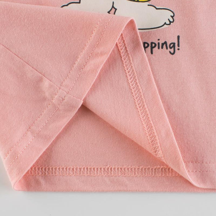 Children's half sleeve cartoon printed top
