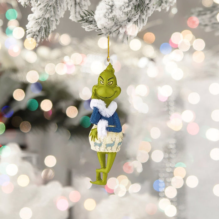 Green Headdress Grinch Christmas Tree Pendant Decoration
