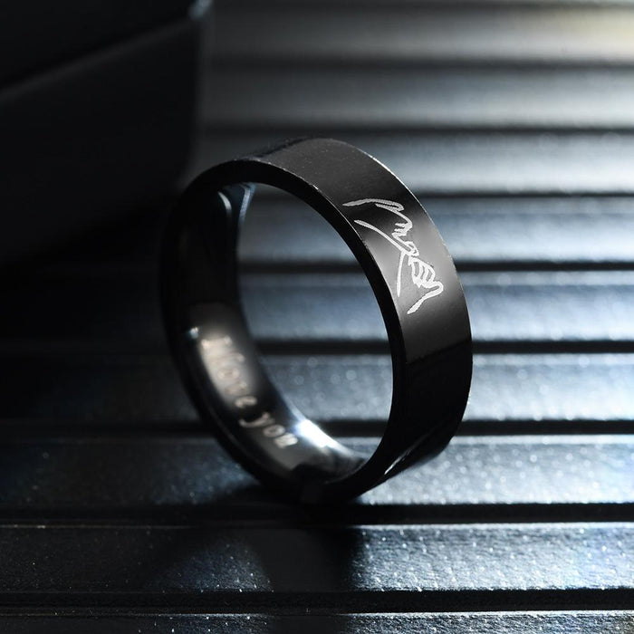 Titanium Steel Couple Ring