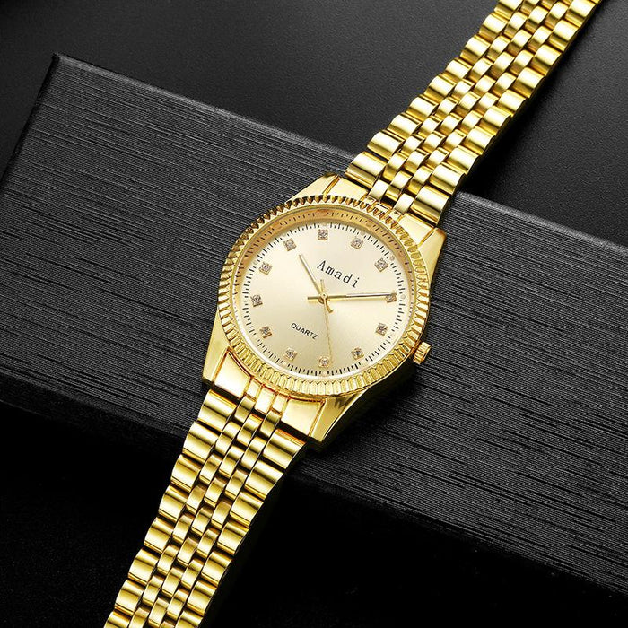 Gold Casual Quartz Watch Luminous Business Men's Watch