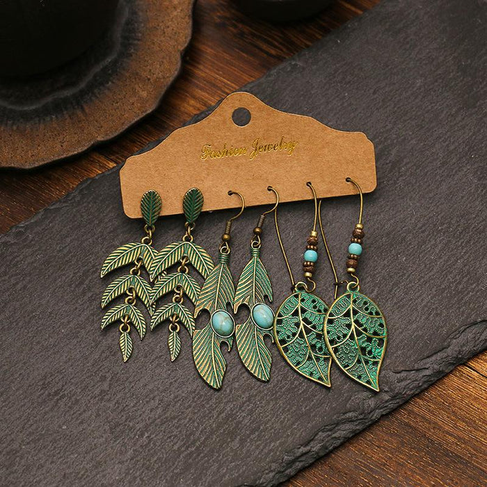 3 pairs/set Earrings Bohemian Style Jewelry X0X36203