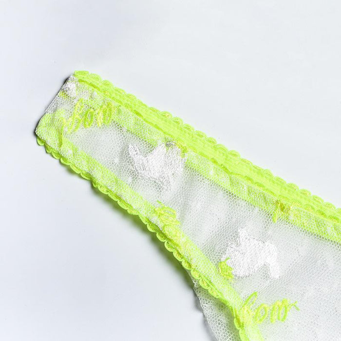 Women Summer Thin Embroidered Lace Push Up Underwear Set