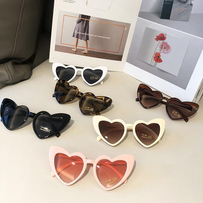 Children's Simple and Sweet Love Frame Sunglasses