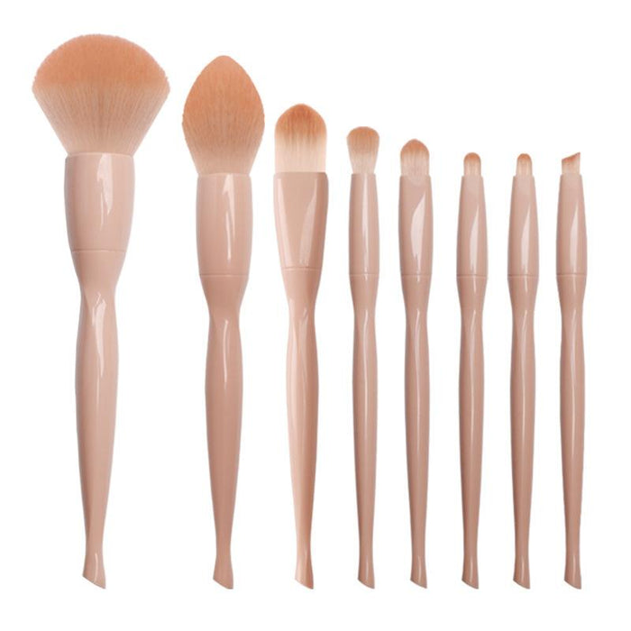 8pcs/set Makeup Brushes, New Skin Color, Single Blush Beauty Makeup Tool, Small Waist Makeup Brush