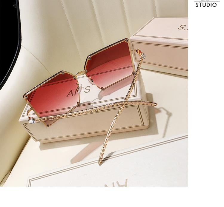 Metallic framed Tan Sunglasses
