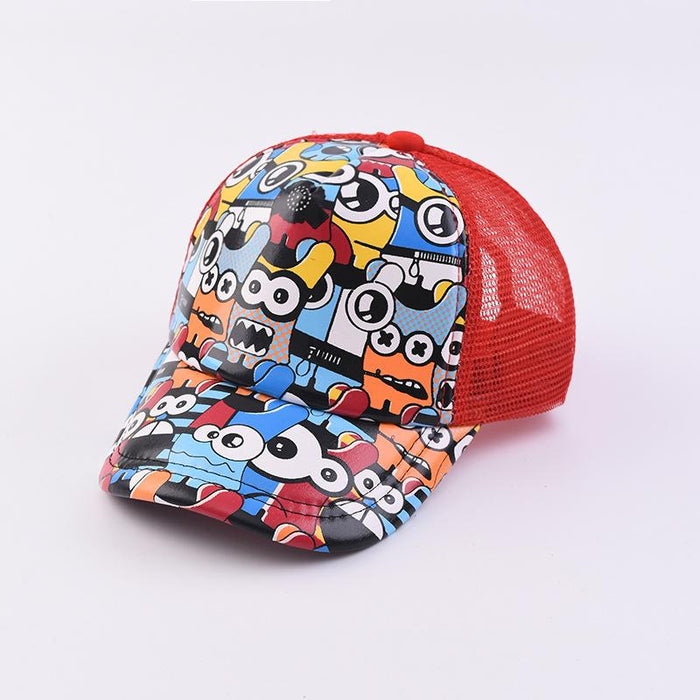 Cartoon Printed Children's Breathable Sunshade Mesh Cap