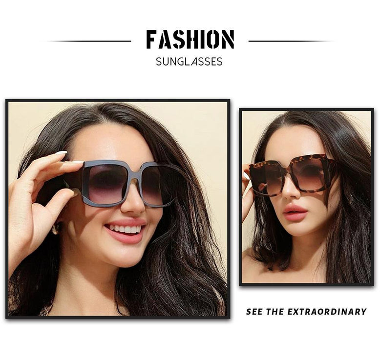Large frame sunglasses retro square Sunglasses