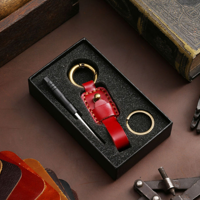 Fashion Simple Multicolor Leather Keychain