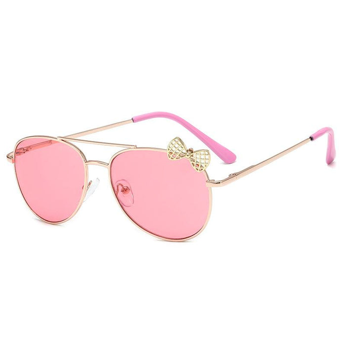 Children's metal frame bow Sunglasses