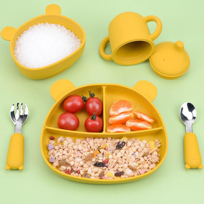 Stainless Steel Baby Cartoon Tableware Set