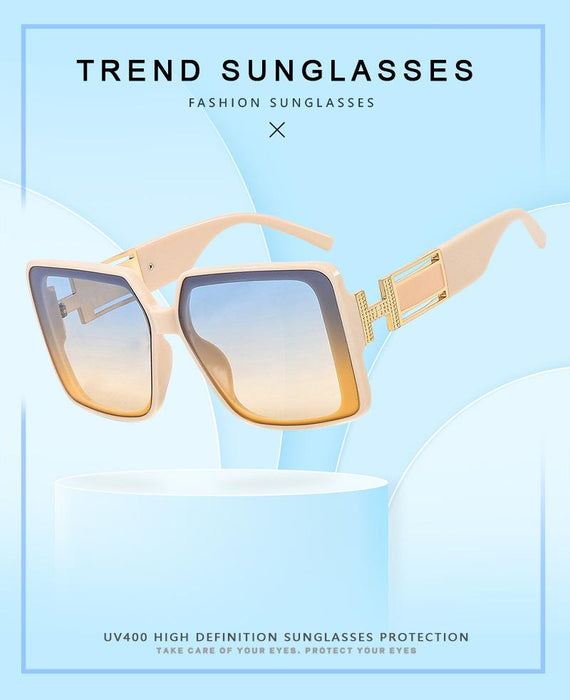Sunglasses personality men's and women's large frame glasses