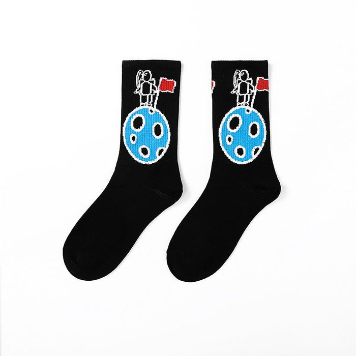 Funny Men Hip Hop Skeleton Socks