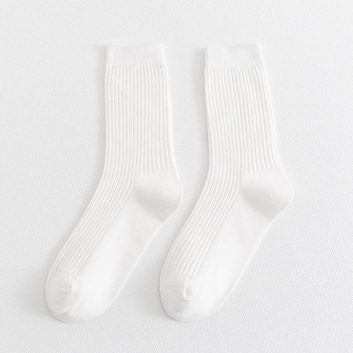 New Solid Color Cotton Socks Casual Breathable Cotton Socks